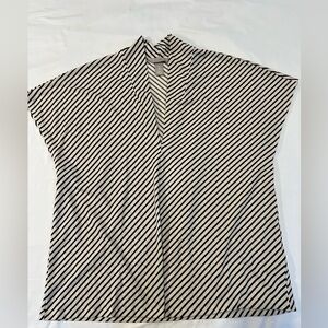 H&M Black and White Stripe Blouse